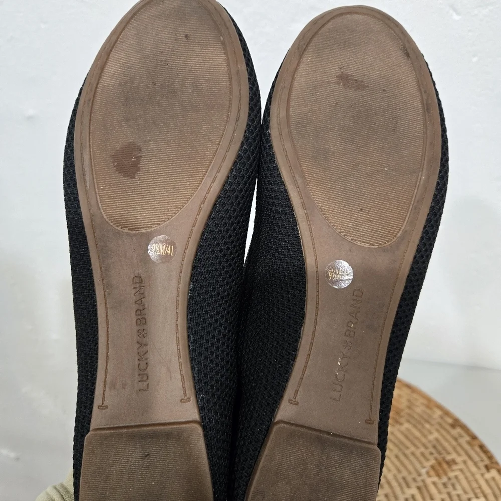 Lucky Brand Women's Knit Black Flats